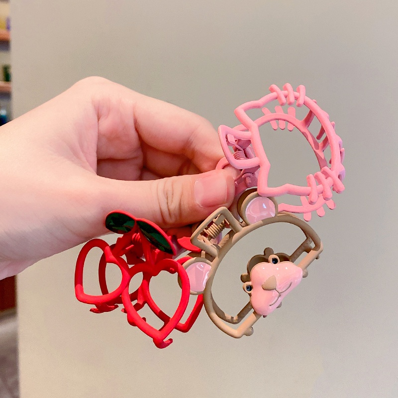 Kẹp Tóc Cỡ Lớn Chống Trượt Hình Động Vật Dễ Thương Phong Cách Hàn Quốc