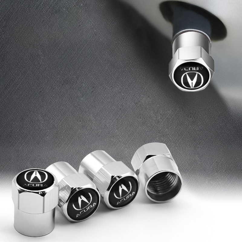 Set 4 Nắp Van In logo Trang Trí Cho Xe Ô Tô acura cdx rdx ilx tlx rlx rdx Msx nsx Jl