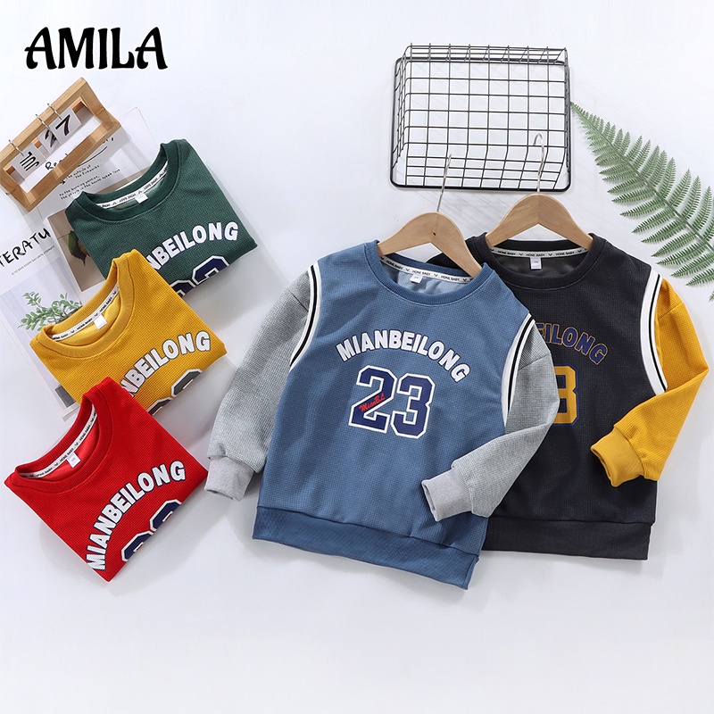 Áo sweater AMILA thể thao phong cách mùa thu dành cho trẻ em