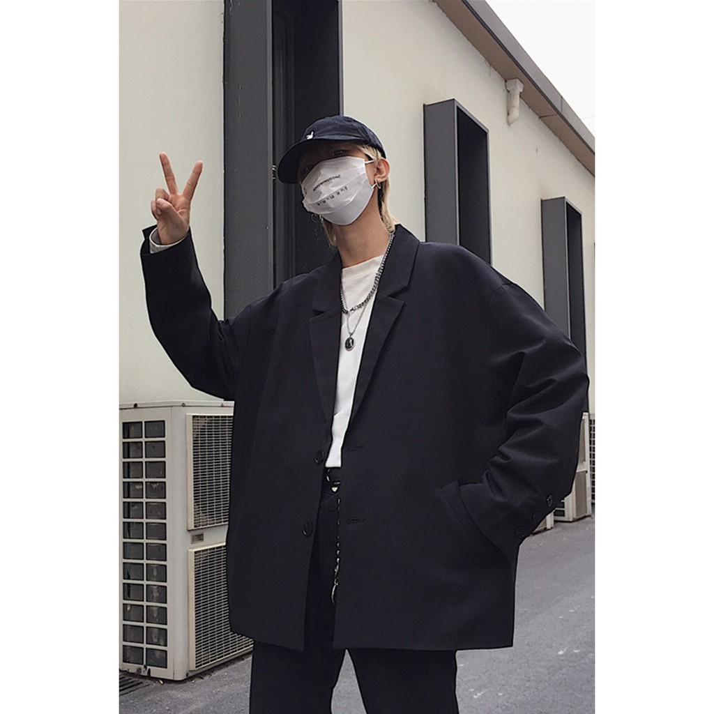 (Sẵn L) Áo khoác blazer nam đen | BigBuy360 - bigbuy360.vn