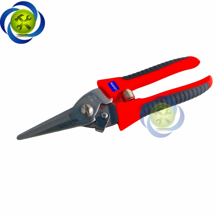 Kéo cắt cành mũi nhọn Licota TGP-00248 loai 8 inch dài 200mm màu cam - đen