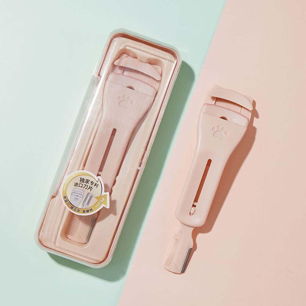 Dụng Cụ Uốn Cong Lông Mi / Lông Mày Hình Mèo Dễ Thương Kèm Đệm Thay Thế Tiện Dụng