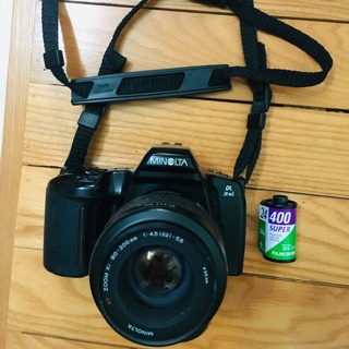 Máy ảnh film Minolta 3 xị + lens Minolta af 80-200 ngàm A