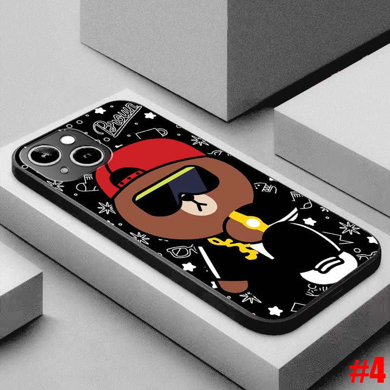 Ốp lưng TPU mềm Samsung Galaxy S7 Edge S8 S8+ Plus gấu nâu Two hoa văn