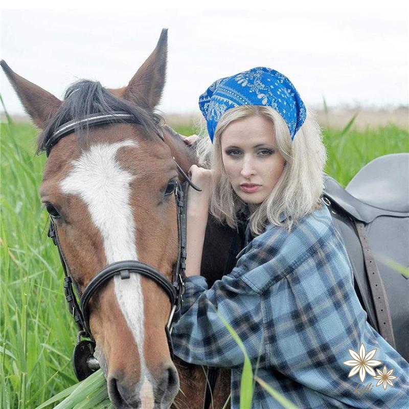 Băng Đô Đội Đầu Co Giãn Họa Tiết Hình Tam Giác Thời Trang Cho Nữ