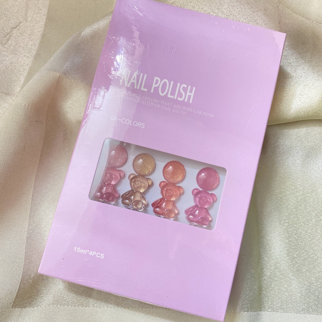 Set sơn gel VENDEENI - Set 4 chai 15ml tặng kèm bảng màu