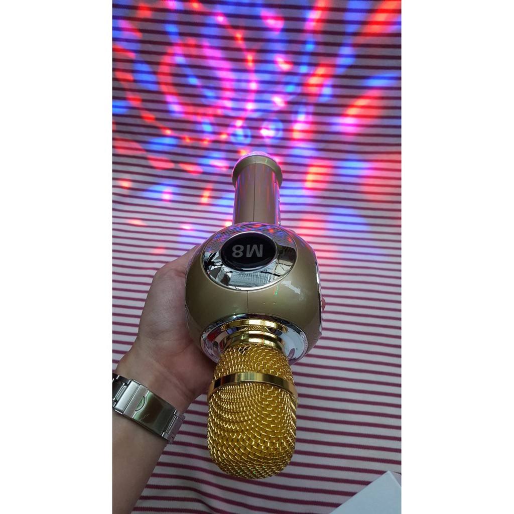 Micro Bluetooth Karaoke M8 Đèn Led Âm Thanh Cực Hay