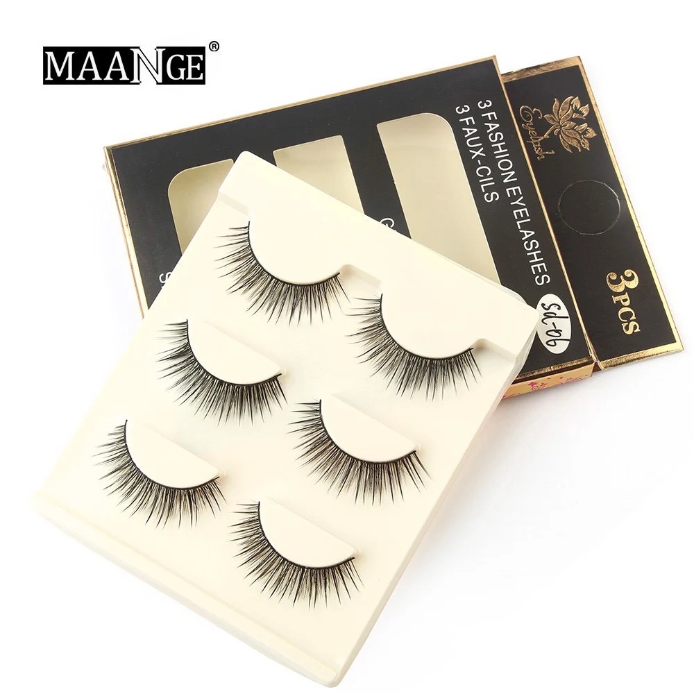 Hộp 3 Cặp Lông Mi Giả 3D MAANGE 3 Fashion Eyelashes Nội Địa Trung