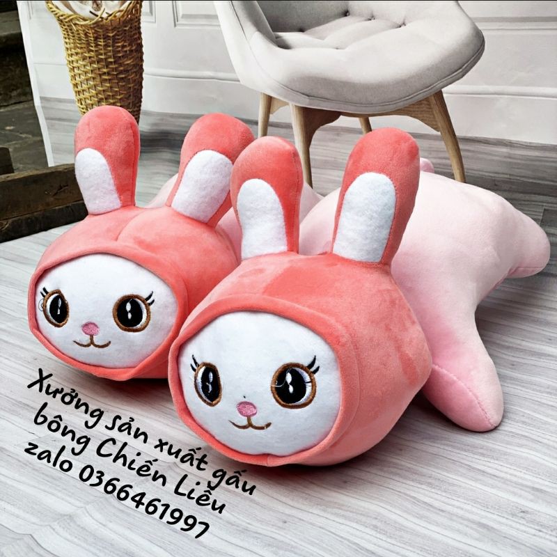 Gấu bông Thỏ nằm cosplay vô cùng đáng yêuuuu 🥰🥰🥰