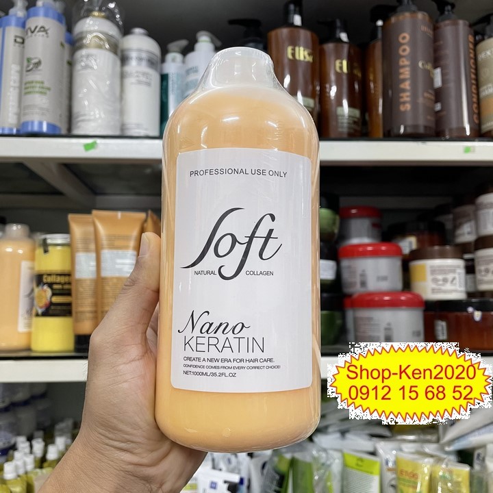 Kem hấp tóc Soft Nano Keratin tươi 1000ml phục hồi tóc chuyên sâu