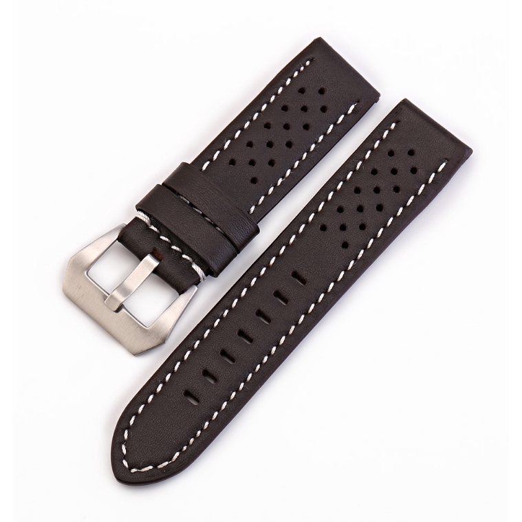 20mm 22mm 24mm 26mm Genuine Leather Band Men Watch Strap Wristband Belt