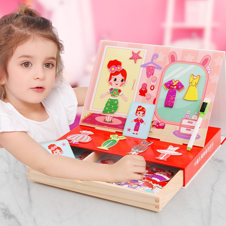 (Sỉ) Đồ chơi giáo dục trẻ em bé gái ghép hình nhà thiết kế thời trang - trò chơi phát triển trí não cho bé