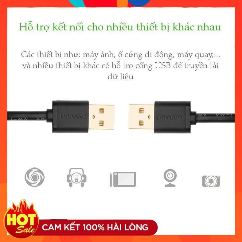 [Chính Hãng] Cáp USB 2.0 2 đầu đực 3m Ugreen 30136 - Hàng chính hãng bảo hành 18 tháng