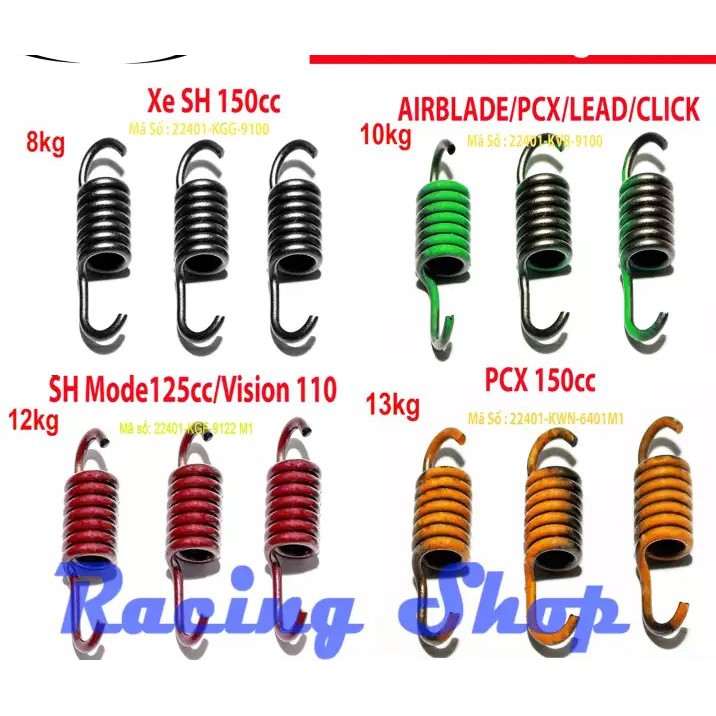 Lò xo côn Ly hợp xe ga SH, AirBlade, PCX, Lead, Vision, Vario, Spacy...