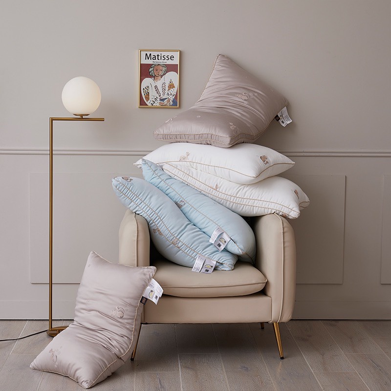 Gối Tencel Bông Đậu Chữ H Họa Tiết 5D Vân Chìm