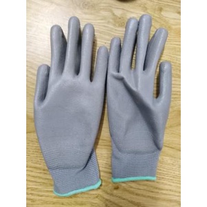 10 đôi găng tay bảo hộ xám -phủ PU lòng bàn tay