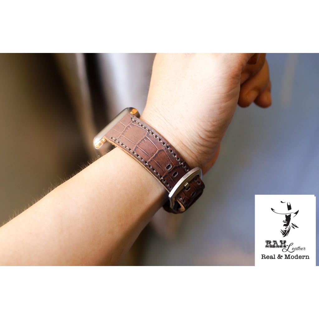 Dây đồng hồ Apple Watch , Iwatch , Iphone Watch Da Bò RAM Leather Classic 1928 Bền Đẹp