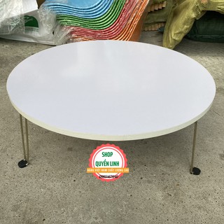 bàn tròn gỗ công nghệp phi 60 (màu trắng)