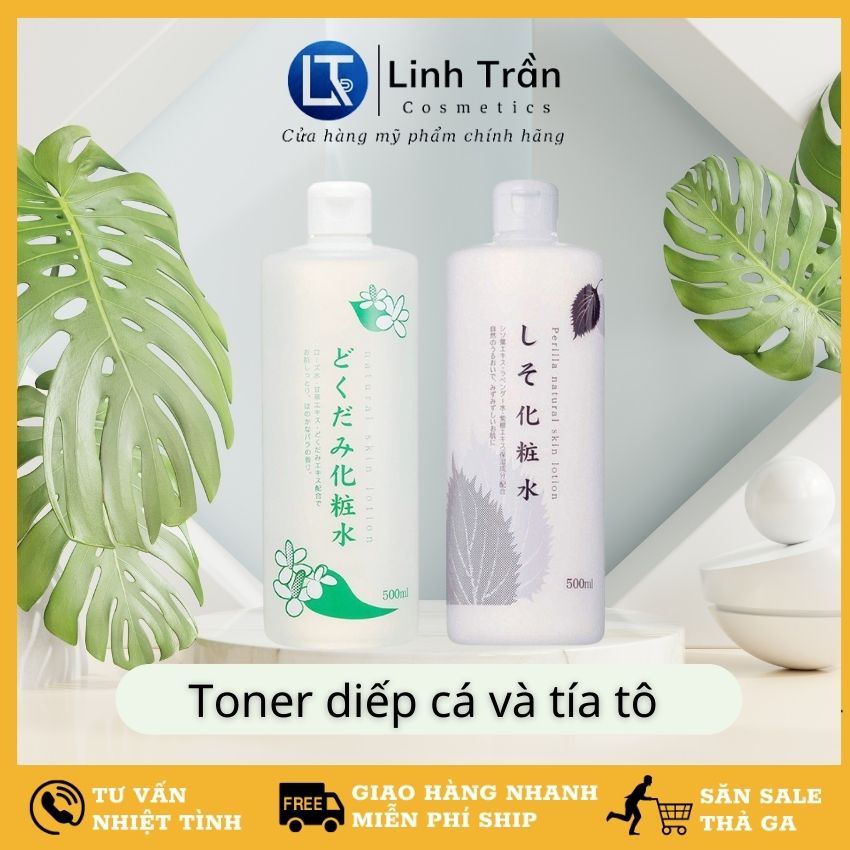 Nước hoa hồng lotion toner diếp cá tía tô giảm mụn Dokudami Nhật Bản