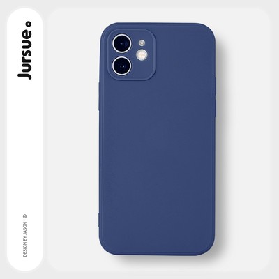 Ốp lưng JURSUE mềm chống bẩn chống sốc màu xanh Cho iPhone 15 14 13 12 11 Pro Max SE 2020 X XR XS 8 7 ip 6S 6 Plus YCS4