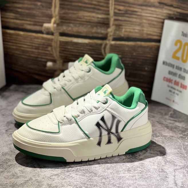 Giày Sneaker M.L.B Chunky, Sneaker chữ Ny Đen Full Box Bill