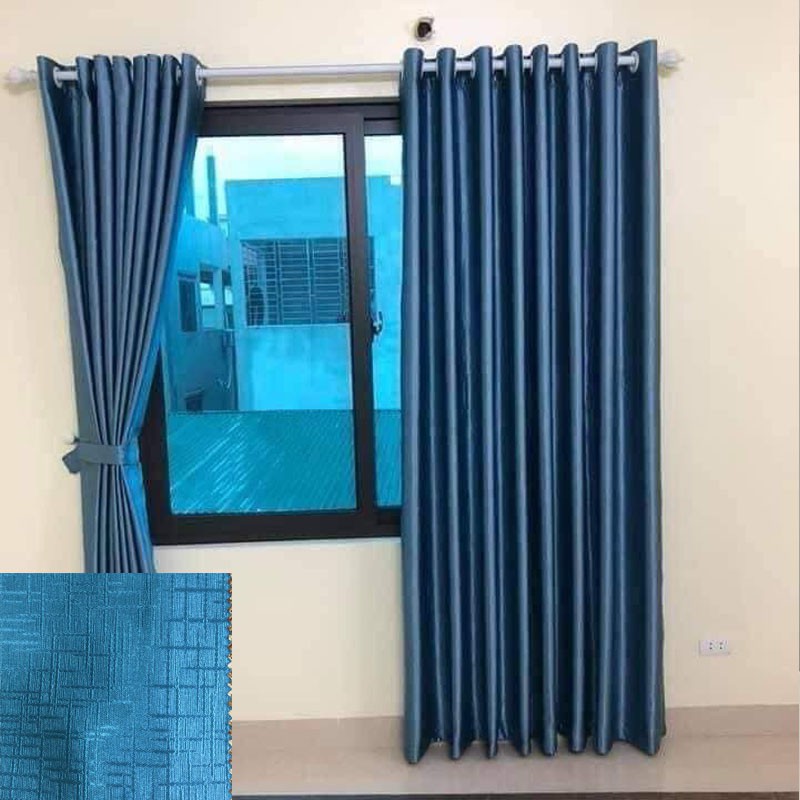 Rèm cửa sổ RC02 ❤️TẶNG KÈM DÂY CỘT RÈM❤️ Vách ngăn phòng vải gấm dệt 3 lớp, hoạ tiết chìm