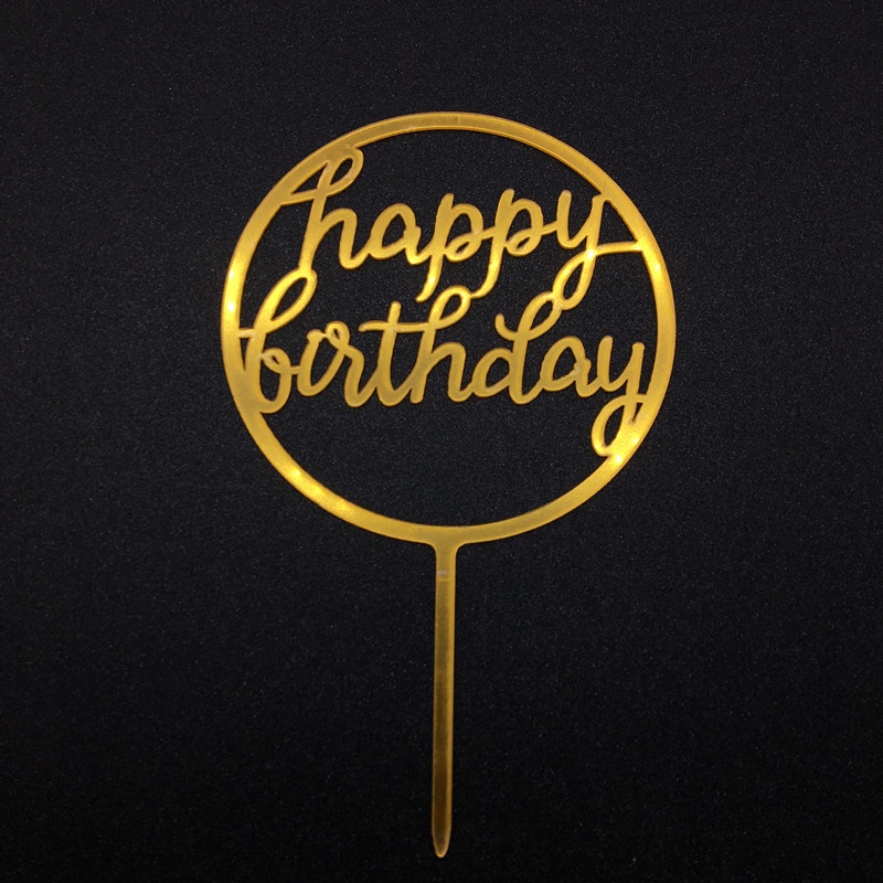 Topper Trang Trí Bánh Kem Chữ Happy Birthday