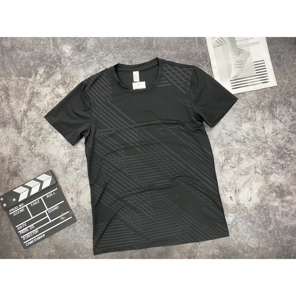 Áo thể thao nam chất thun lạnh 4 chiều cổ tròn | BigBuy360 - bigbuy360.vn