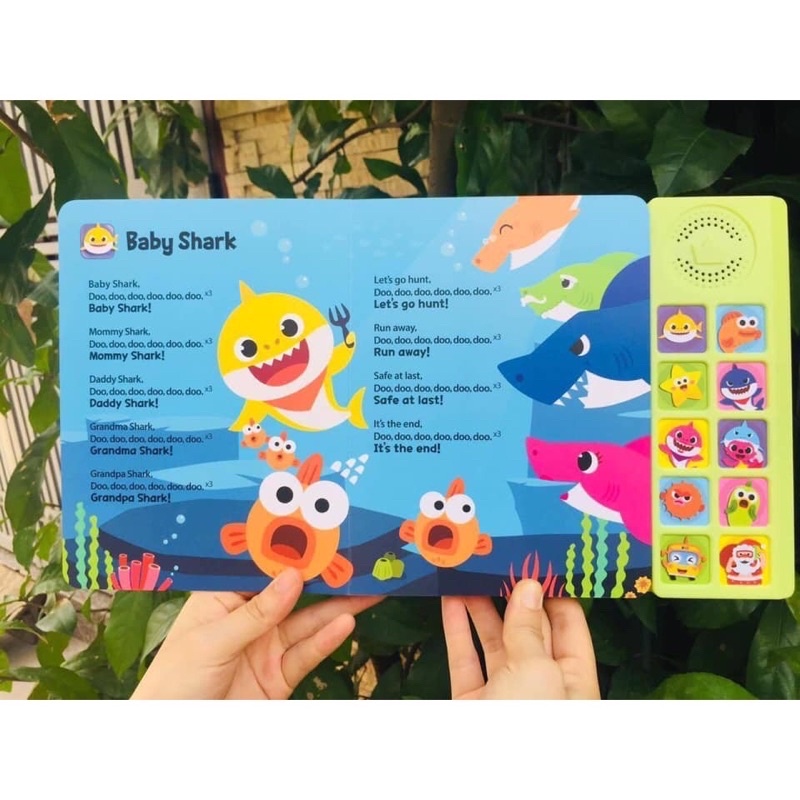 Sách âm thanh Baby Shark hàng nhập khẩu chính hãng Hàn Quốc cho bét từ 0 tuổi