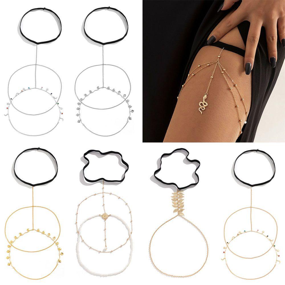 Dây Xích Đeo Đùi Nhiều Lớp Phong Cách Boho Thời Trang Đi Biển Quyến Rũ Cho Nữ