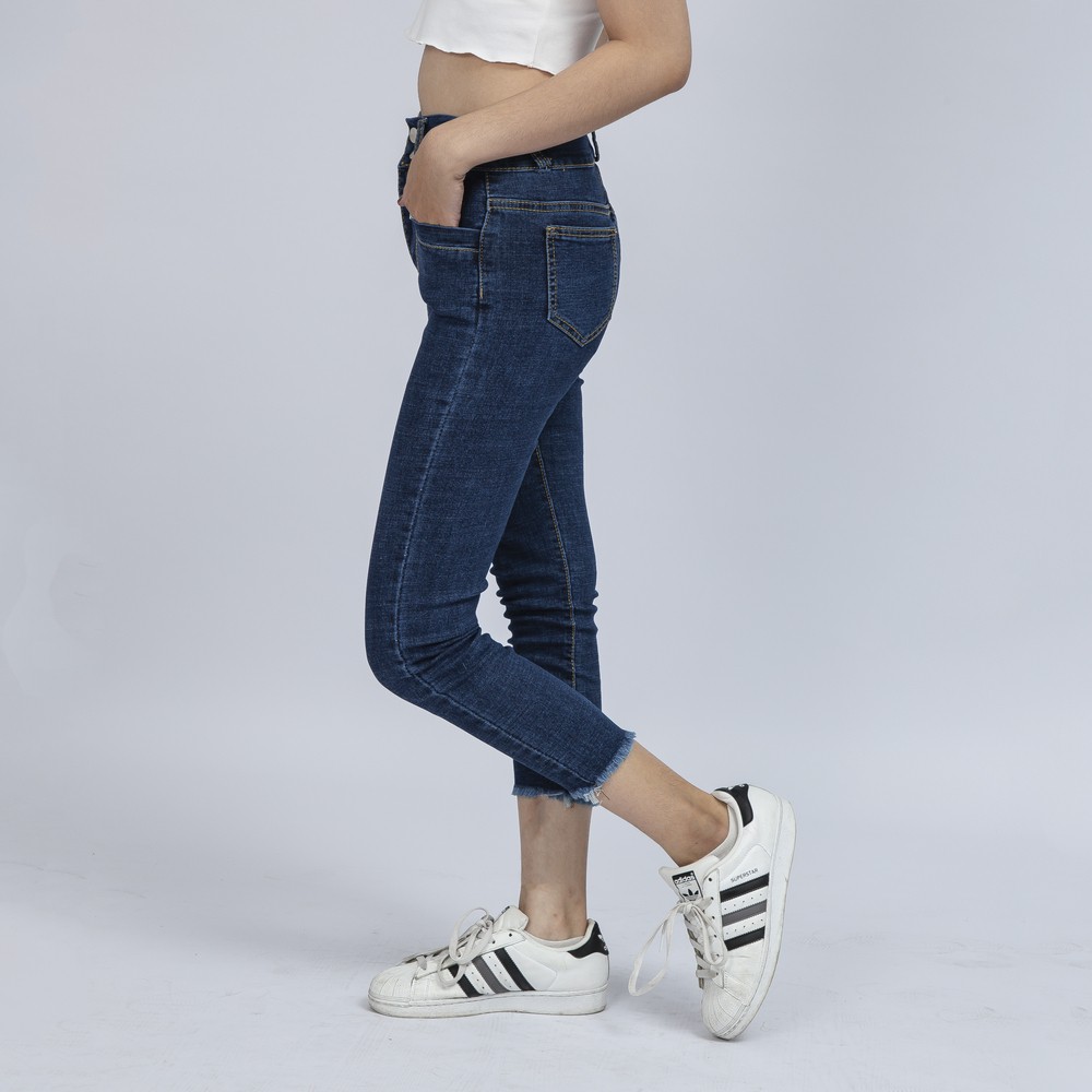 Quần Jean Nữ Cạp Cao 2 Nút Đậm Co Giãn Thời Trang Cao Cấp Giãn QR05. xynhshop999 | BigBuy360 - bigbuy360.vn