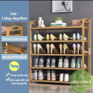 KỆ ĐỂ GIÀY DÉP 5 - 6 TẦNG GỖ CAO CẤP (có sẵn)
