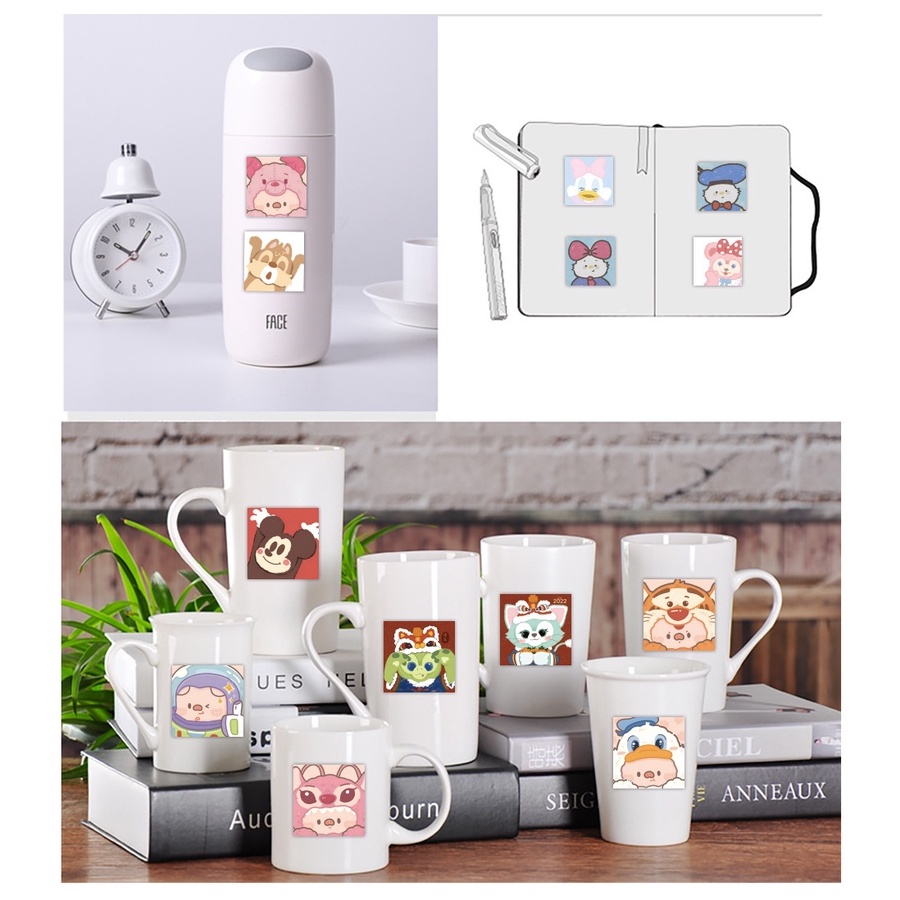 Set 60/30 Sticker Chống Thấm Nước Hình Động Vật Dễ Thương Dán Trang Trí Điện Thoại/Laptop/Máy Tính