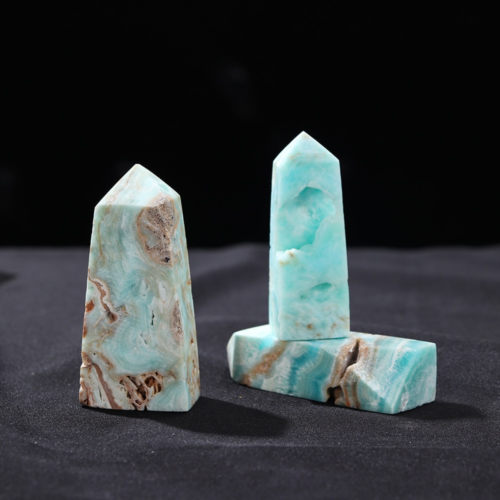 Runyangshi Đũa Phẳng Mini Bằng Pha Lê Tự Nhiên Dùng Trang Trí Cột Calcite Tetrahedral Năng Lượng