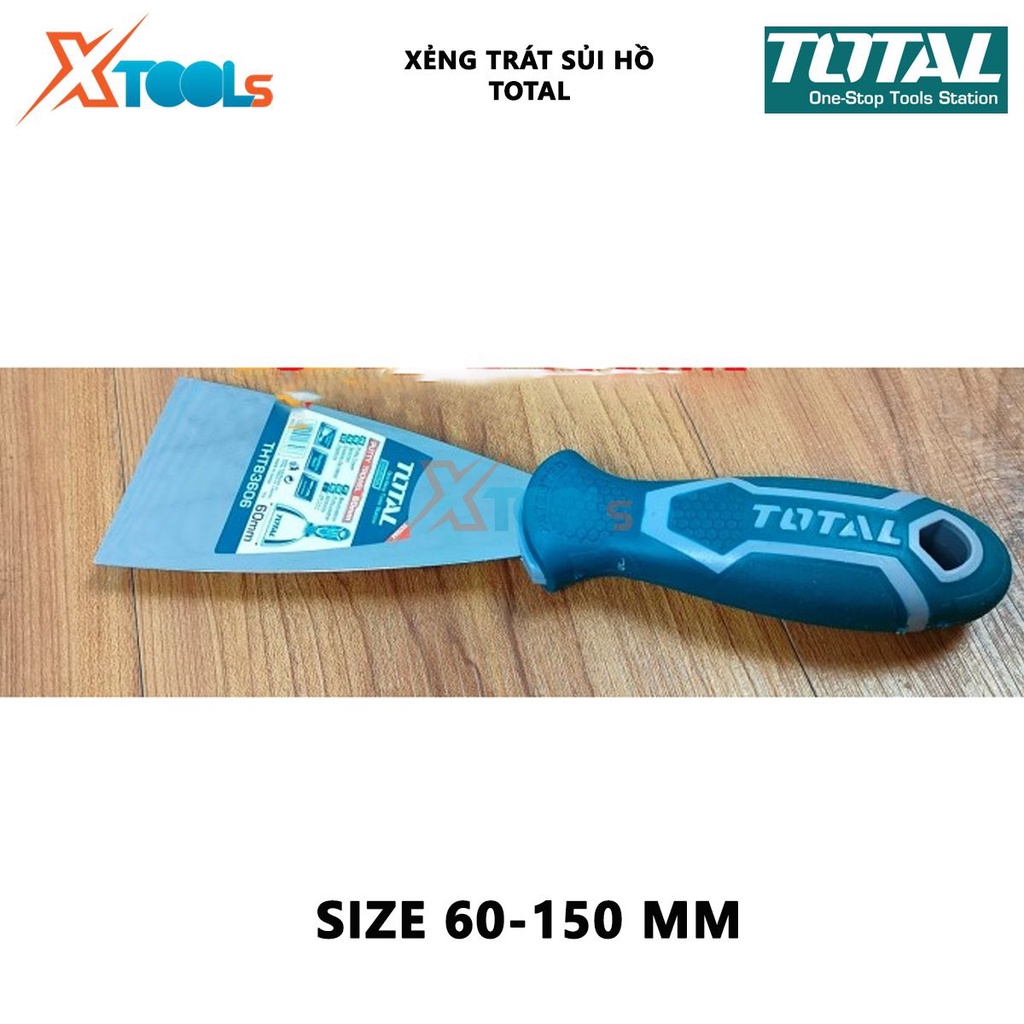 Bay sủi sơn TOTAL | Xẻng trát sủi hồ Quy cách: 60-150mm Trọng lượng: 0.3kg  dùng để làm phẳng những bề mặt sau khi đổ bê
