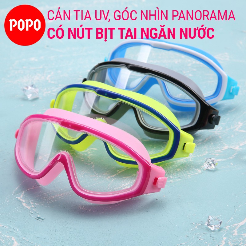 Kính bơi trẻ em chính hãng POPO 360 góc nhìn PANORAMA bảo vệ mắt cản tia UV, hạn chế sương mờ ngăn nước tuyệt đối SPORTY