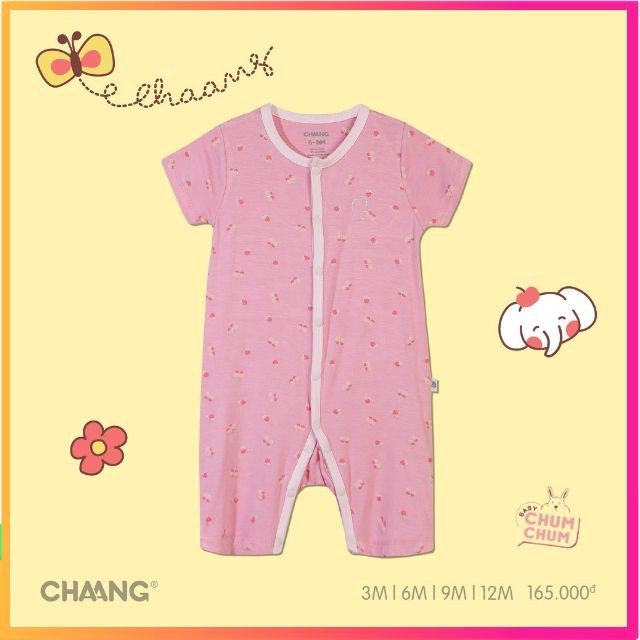 Body Cotton Cúc Giữa Cho Bé Summer Chaang Babychumchum 0-12 Tháng