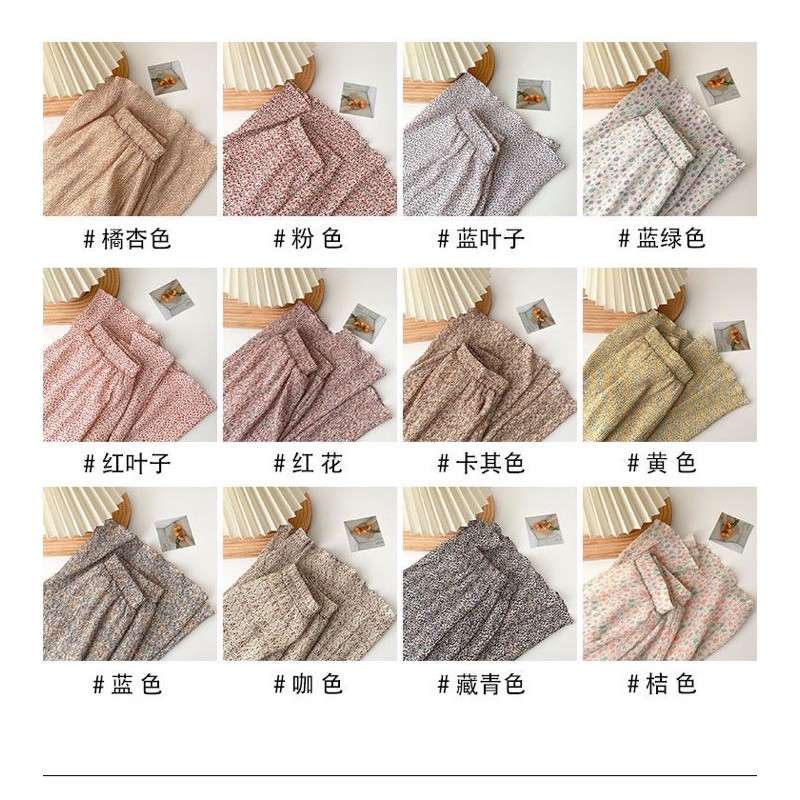 chân váy midi hoa nhí lưng thun vintage | BigBuy360 - bigbuy360.vn