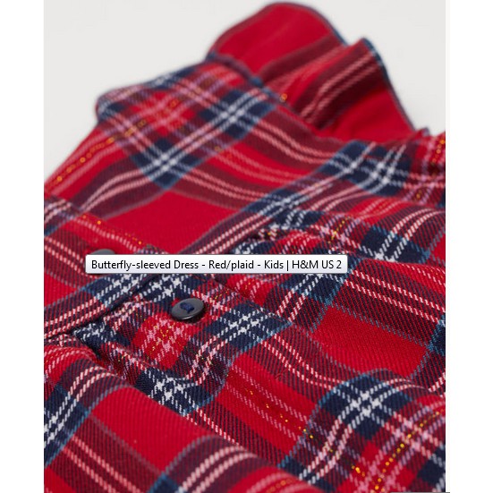 Váy kẻ đỏ cho bé