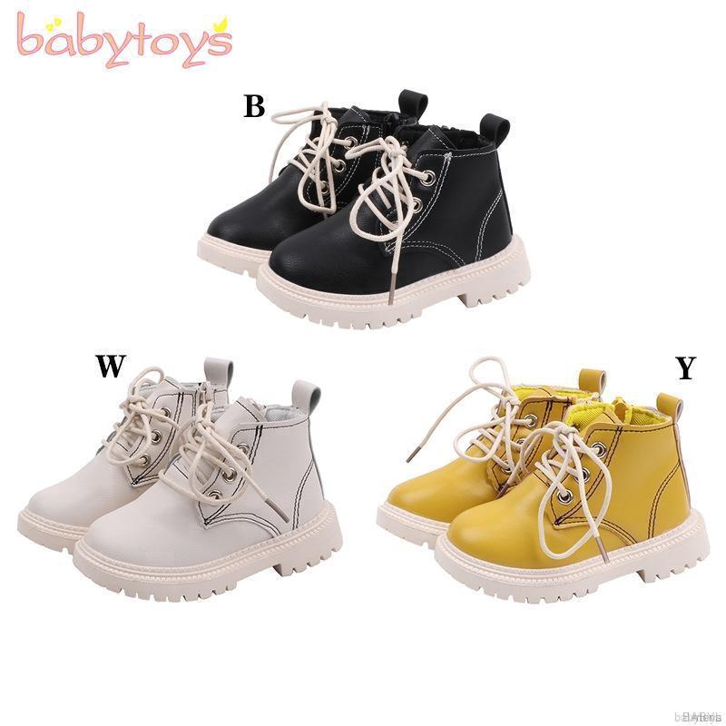 Giày bốt da cổ cao đế dày xinh xắn cá tính cho bé