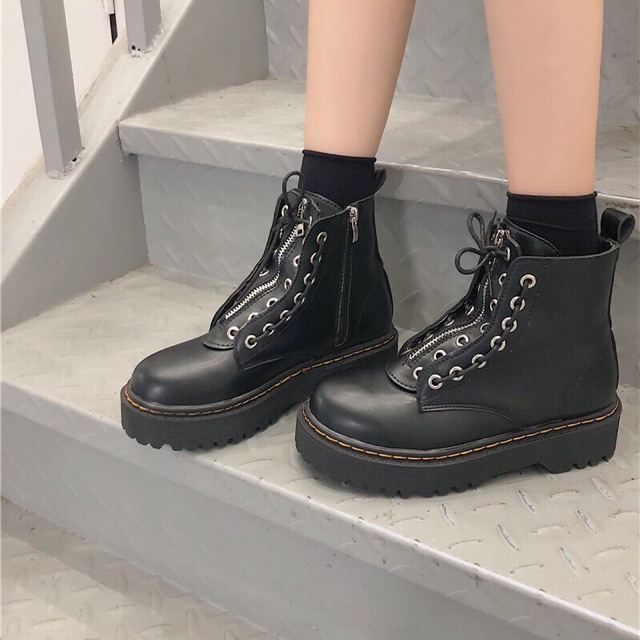 [Sẵn 35/36/37/38/39]Boots cổ cao đi được 2 kiểu ulzzang