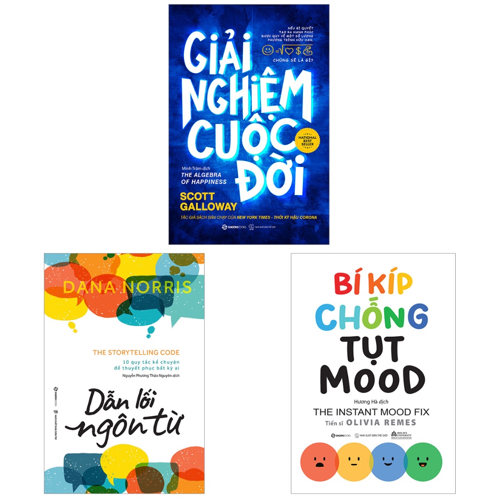 Sách - Combo Giải Nghiệm Cuộc Đời + Dẫn Lối Ngôn Từ + Bí Kíp Chống Tụt MOOD