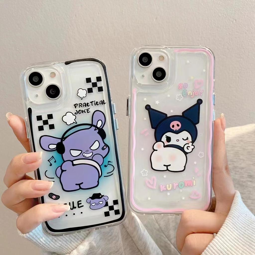 Ốp Điện Thoại Trong Suốt Họa Tiết Hoạt Hình Kulomi Cho iphone 14 Pro Max Plus 13 11 12 7Plus X XR XS Max 7 8 SE 2020