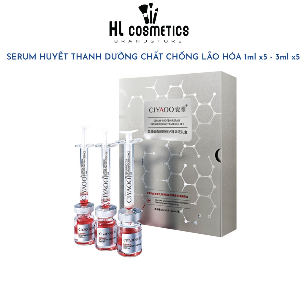 BỘ CHĂM SÓC DA CIYAOO SERUM HUYẾT THANH DƯỠNG CHẤT CHỐNG LÃO HÓA 1ml x5 +3ml x5 QX0021