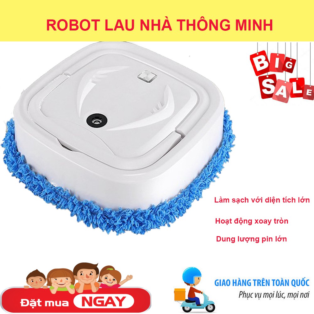 HOT Robot Lau Nhà, Robot Lau Nhà Thông Minh- 2 Chế Độ Lau Khô - Ướt, Phun Tinh Dầu. Bảo Hành Uy Tín. Giảm Giá. Mua Ngay!