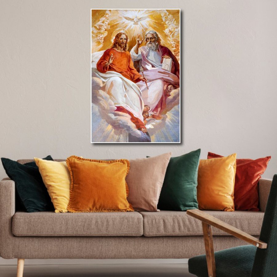 Tranh Laminate Tráng Gương - Tranh Treo Tường Công Giáo Thiên Chúa Thánh Linh