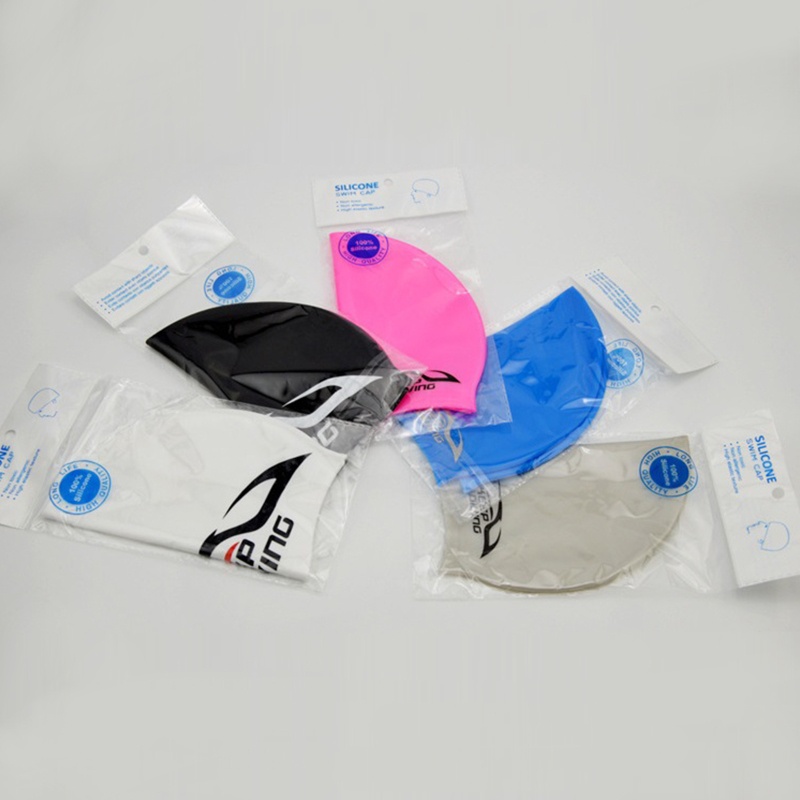 Mũ Bơi Silicone Dẻo 3D Chống Nước Bảo Vệ Đầu Cho Nam Nữ