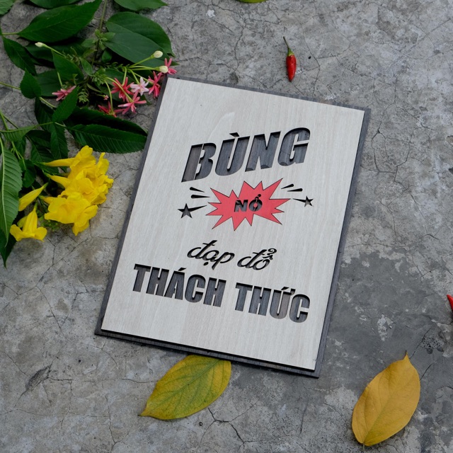 Tranh văn phòng Slogan tạo động lực giúp học tập làm việc hiệu quả LEVU019