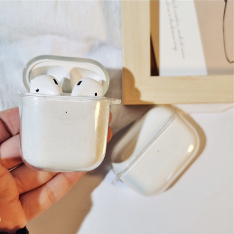 Vỏ Bảo Vệ Hộp Sạc Tai Nghe Bluetooth Apple Airpods 1 2 Pro 3 2021 TS001 Bằng TPU Mềm Trong Suốt