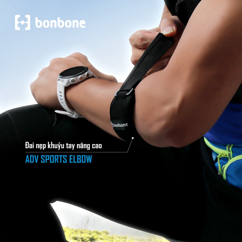 ĐAI NẸP KHUỶU TAY NÂNG CAO Adv Sports Elbow - BONBONE NHẬT BẢN - Hỗ trợ chấn thương thể thao